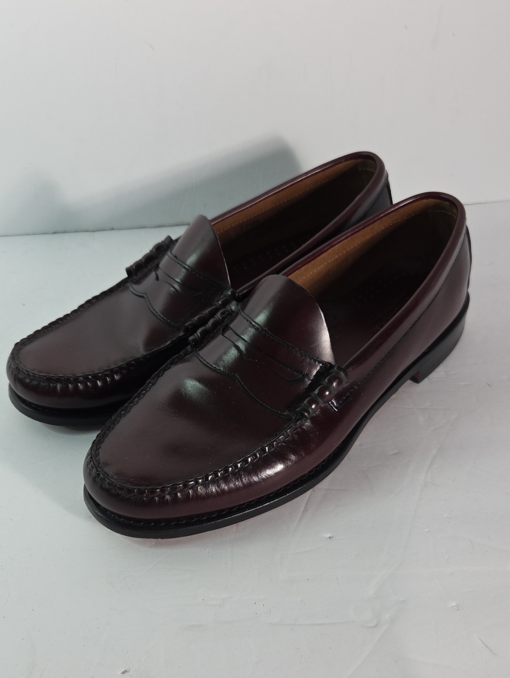 GH Bass Weejuns Mens Leather Penny Loafers in Burgundy Size 11.5M